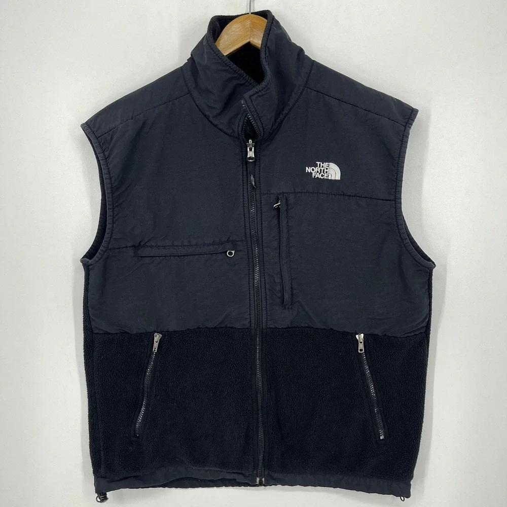 The North Face Mens Denali Polartec Fleece Vest Black Size Medium Full Zip